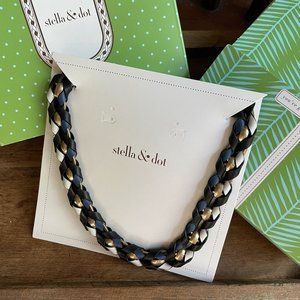 Stella & Dot Leather Corset Necklace NIB